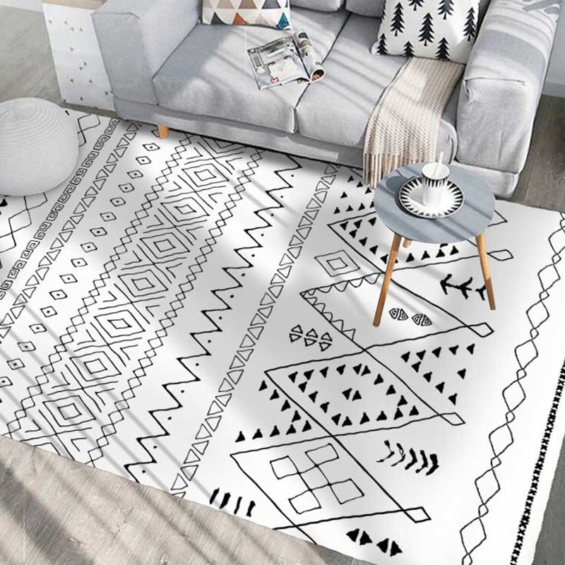 Boheemse tribale symbolen Tapijt Lichtkleur Polyester Area Tapijt Non-Slip Backing Rug voor woonkamer