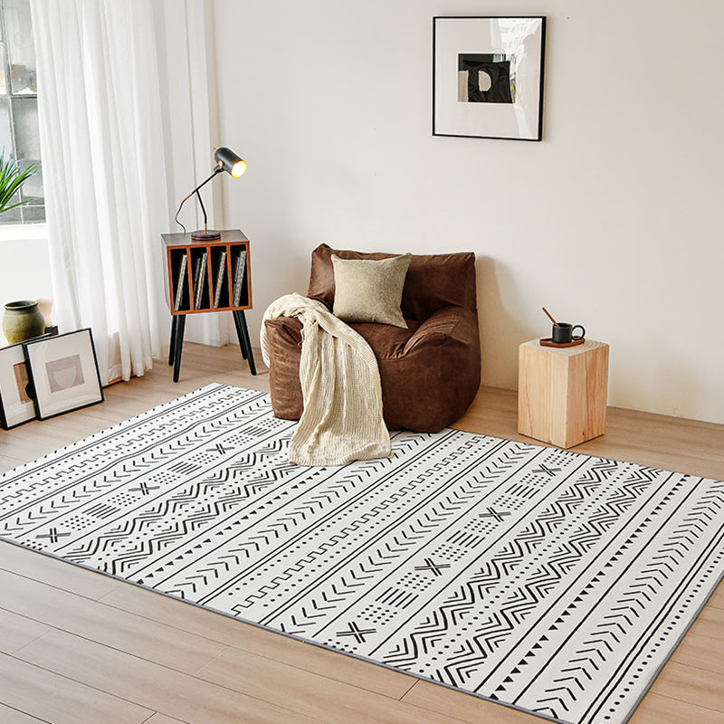 Eenvoudige solide kleur Boheemse vloerkleed Polyester Herringband Gebied Tapijt niet-slip achterstappert tapijt voor woonkamer