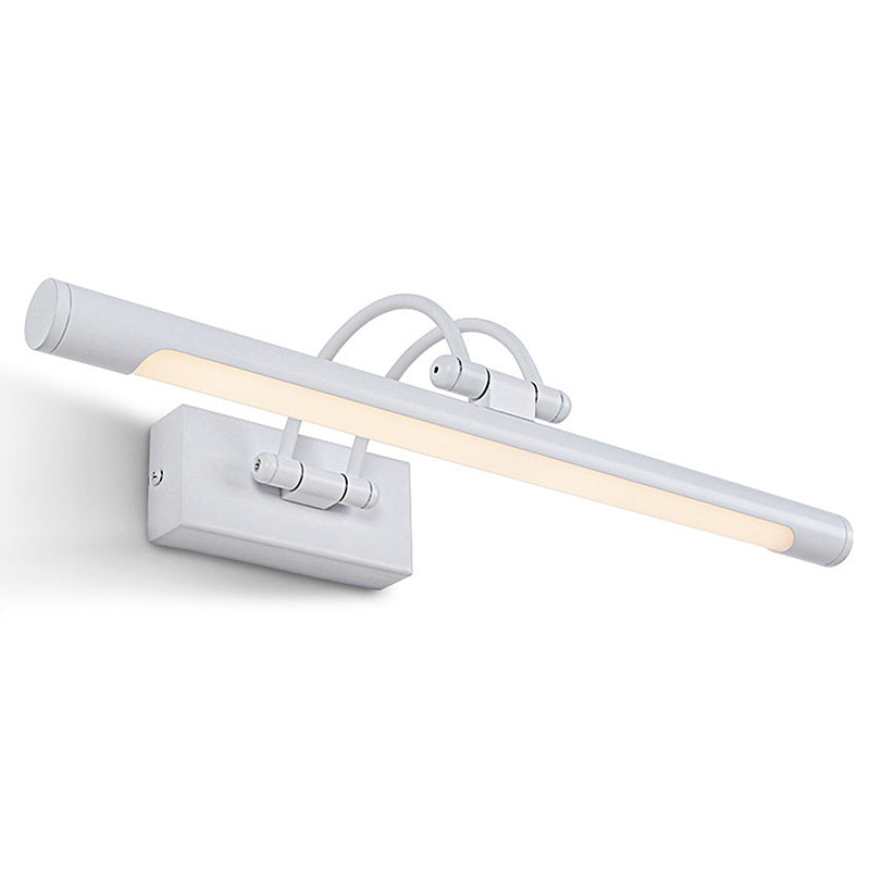 Lámparas de pared de tocador de tocador de cilindro de estilo minimalista moderno luces de tocador de metal para baño