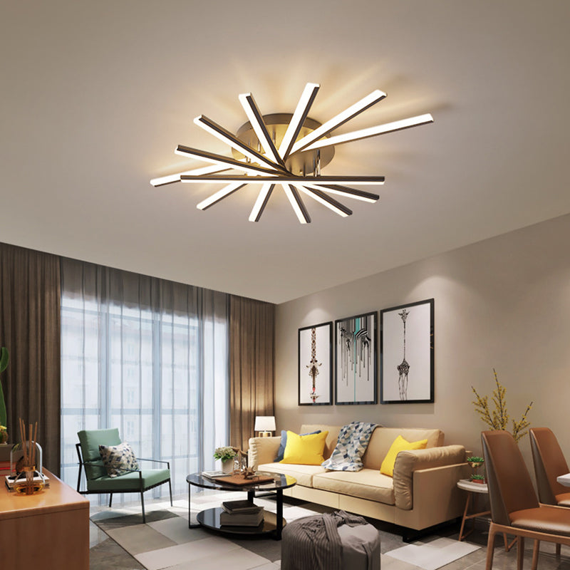 Strisce il metallo vicino all'illuminazione del soffitto LED LED minimalista semifulgo