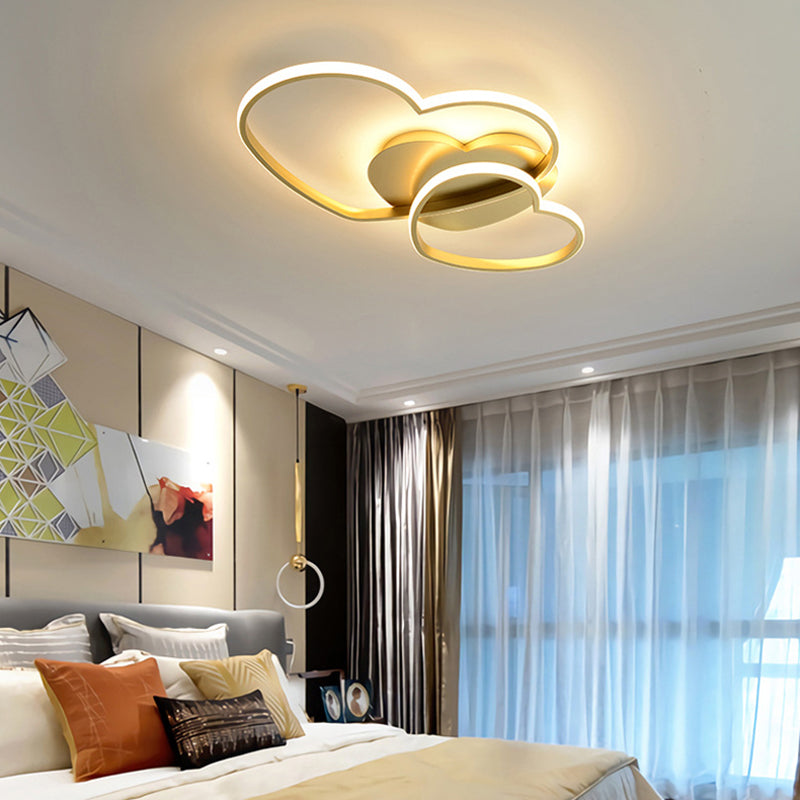 Hart plafond verlichte armatuur minimalistische stijl metalen led slaapkamer semi spoeling mount licht