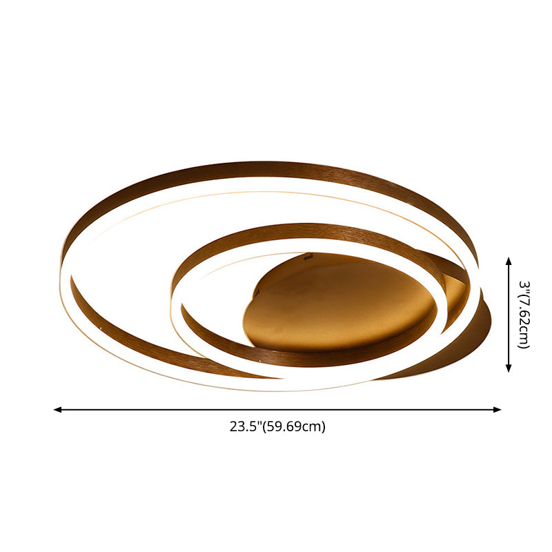 Cercles semi-rinces Éclairage d'éclairage acrylique minimal semi-bataille de plafond de plafond