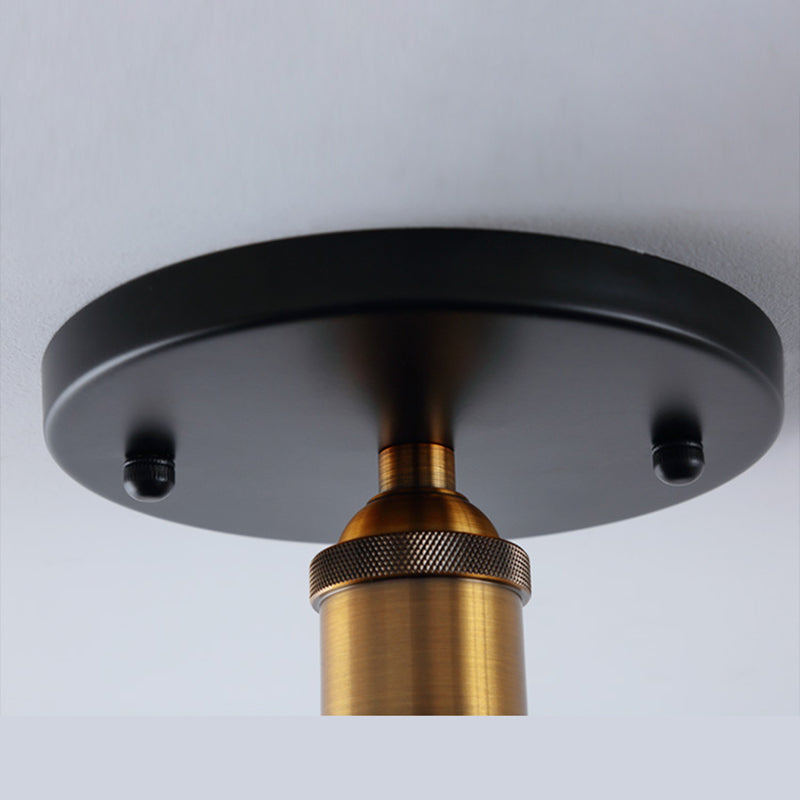 Metal Industrial Semi Flush Ceiling Light Fixtures 1 Light Semi Flush Mount Ceiling Fixture for Foyer and Hall