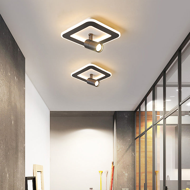 Plafoniera da incasso in metallo leggero a 2 apparecchi di illuminazione moderni per foyer e hall