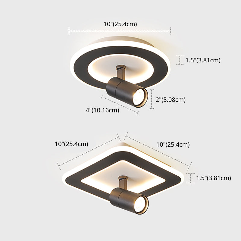 Lámpara de techo de montaje empotrado de metal, 2 luces, accesorios de iluminación modernos para vestíbulo y pasillo