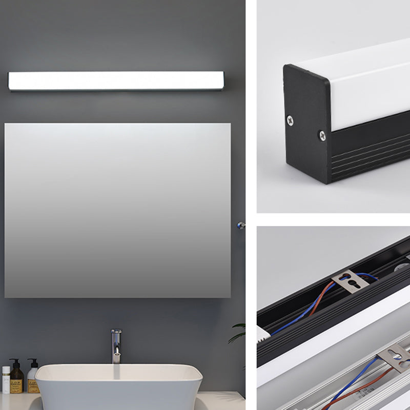 Modern Minimalist Style Linear Wall Mounted Vanity Lights Plastic Vanity Sconce for Bathroom