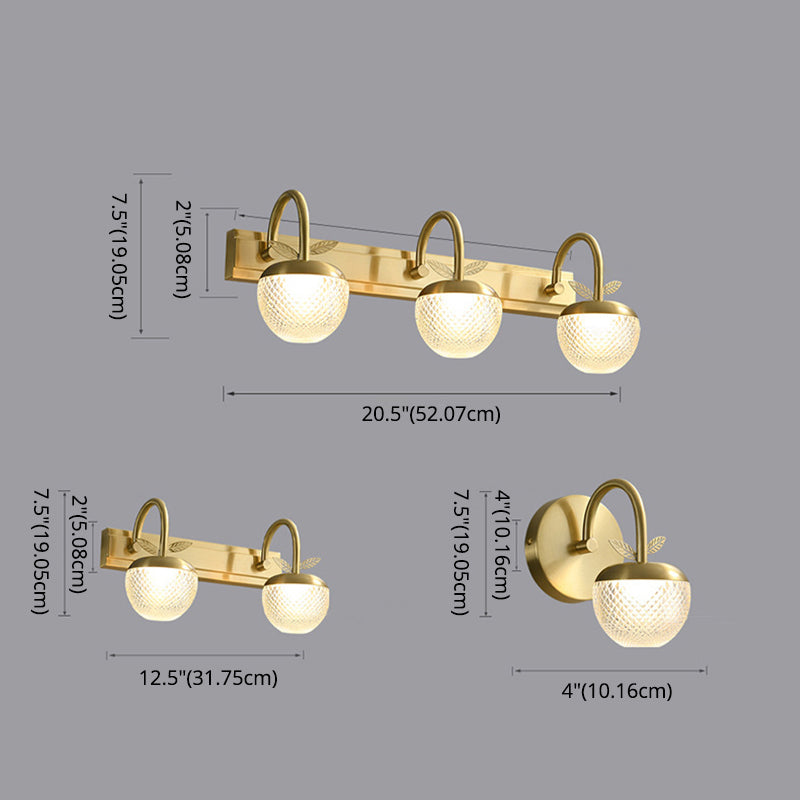Global Vanity Wall Light Fixtures Modern Minimalist Style Vanity Lights with Acrylic Shade