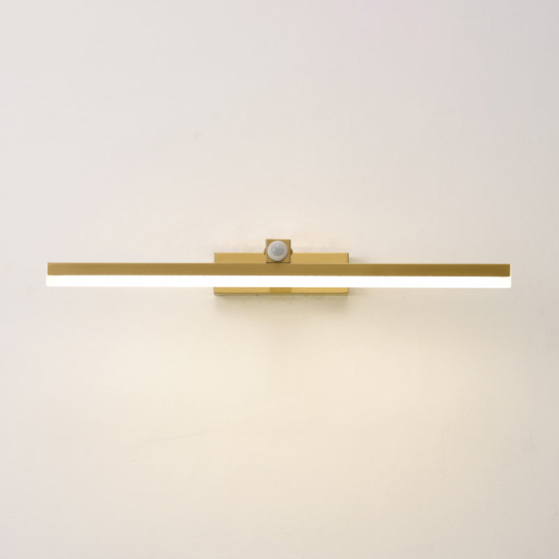 Modern Minimalist Linear Vanity Wall Light Fixtures Metal Vanity Sconce With Intelligent Sensor