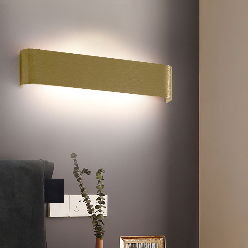 Modern Minimalist Style Rectangle Vanity Wall Light Fixtures Metal Vanity Lights for Bathroom