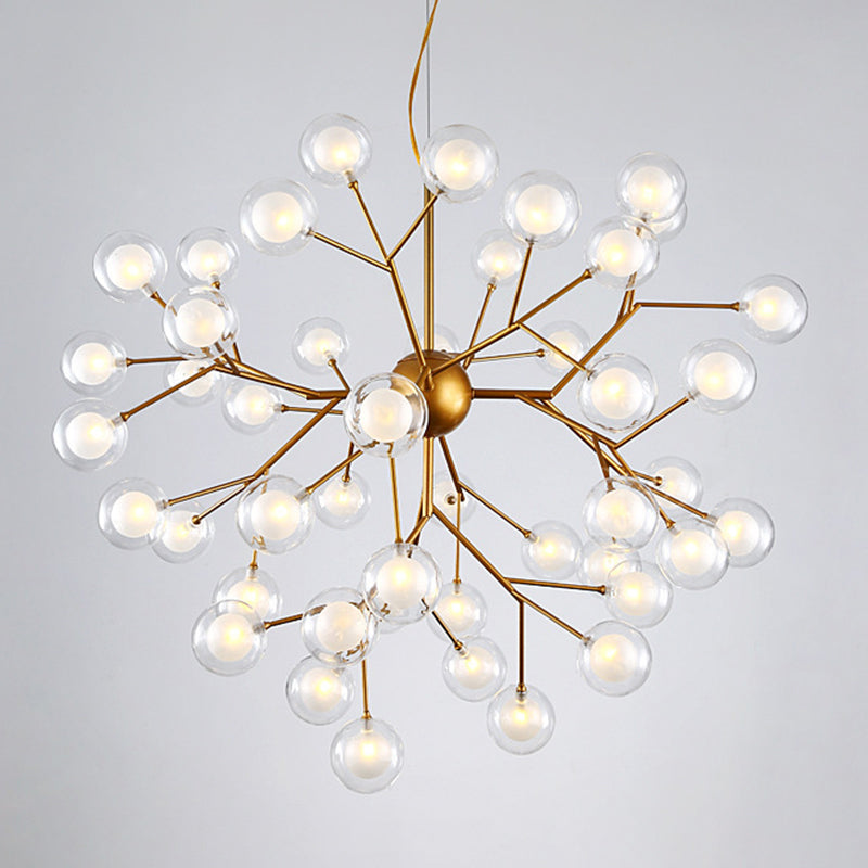 Globe Chandelier Light Fixture Modern Designer Glass Pendant Lighting for Restaurant