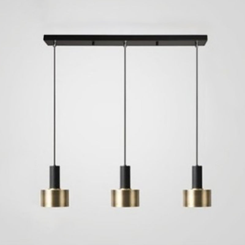 Brass Torchlight Shaped Pendant Lamp Postmodern Metal Hanging Light for Dining Room