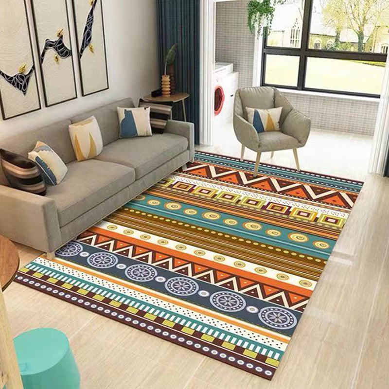 Couleur simple Bohemian tapis Polyester Southwestern Print Area Tapis Tapis de support sans glissement pour salon