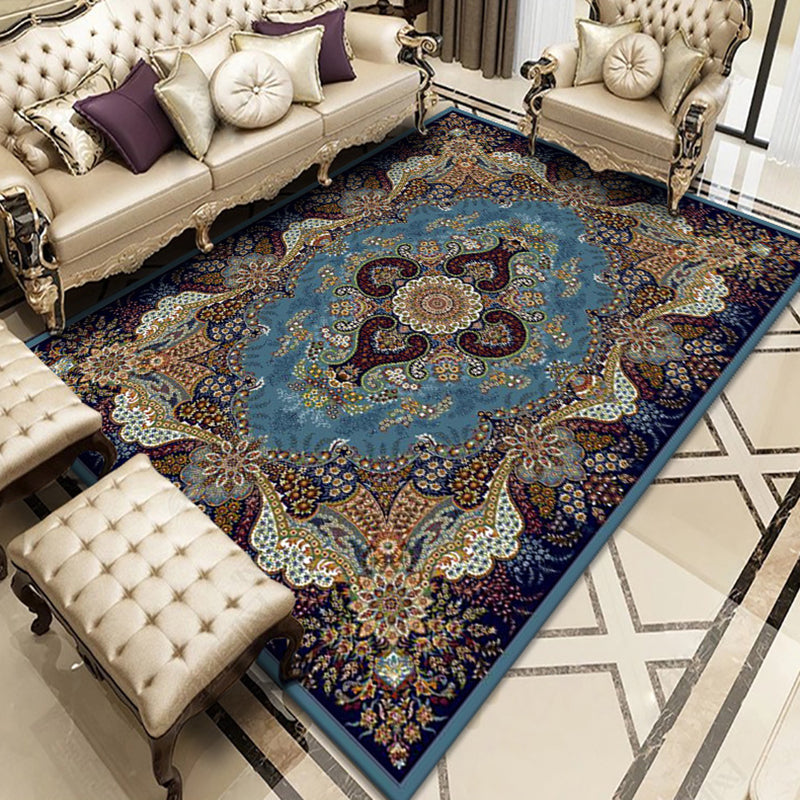 Color Círculos concéntricos Moroccan Rug Poliéster Alfombra tradicional Alfombra antideslizante para sala de estar para sala de estar