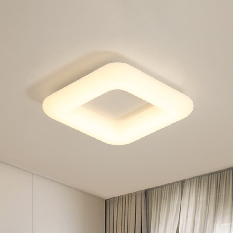 Acryl Square Flush Lighting Modernist White LED Deckenbefestigung Lampe Befestigung für Schlafzimmer, 18"/23.5"/29.5" breit