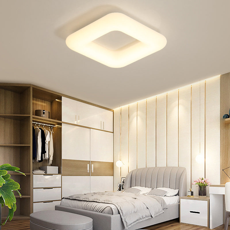 Acrilico Quadrato Flush Lighting Modernst White LED Soffitto Montaggio Lampada Fissaggio per Camera Da Letto, 18 "/23.5" /29.5 " Wide