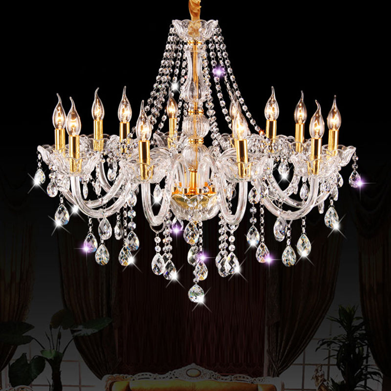 K9 Crystal Victorian Drop Lamp Candelabra Fissature del lampadario per camera da letto