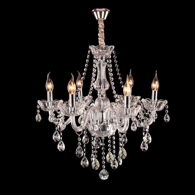 K9 Crystal Victorian Drop Lamp Candelabra Chandelier Lighting Fixtures for Bedroom