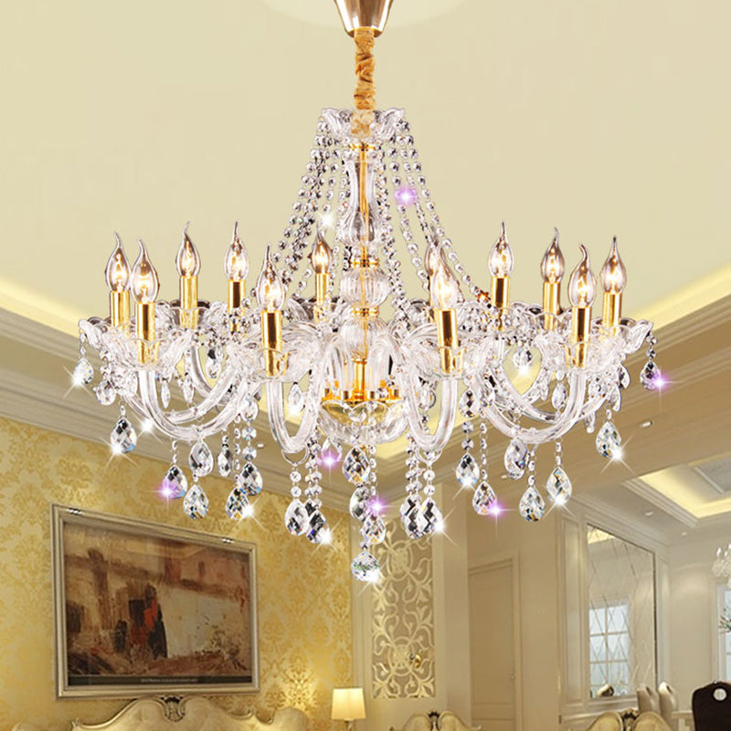 K9 Crystal Victorian Drop Lamp Candelabra Chandelier Lighting Fixtures for Bedroom