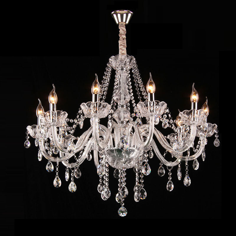 K9 Crystal Victorian Drop Lamp Candelabra Fissature del lampadario per camera da letto