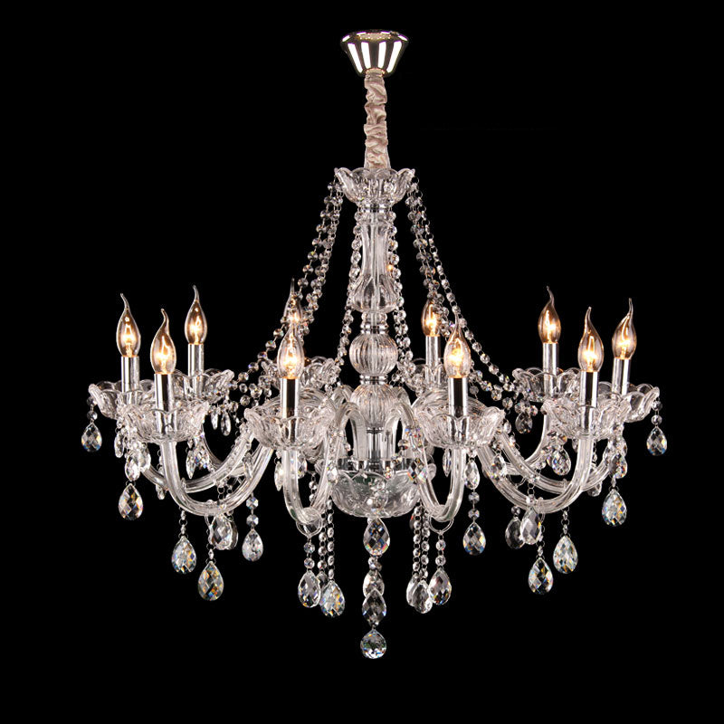 K9 Crystal Victorian Drop Lamp Candelabra Chandelier Lighting Fixtures for Bedroom