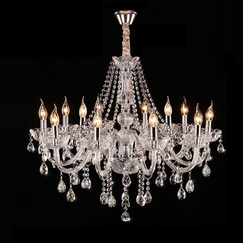 K9 Crystal Victorian Drop Lamp Candelabra Chandelier Lighting Fixtures for Bedroom