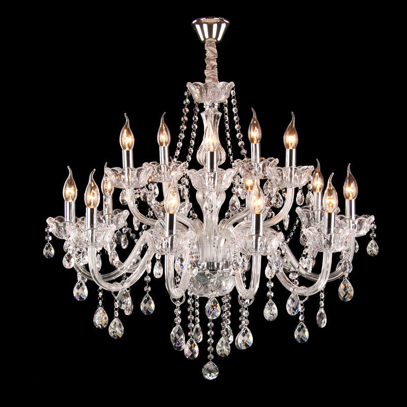 K9 Crystal Victorian Drop lampe Candelabra Candelier d'éclairage de lustre pour chambre à coucher