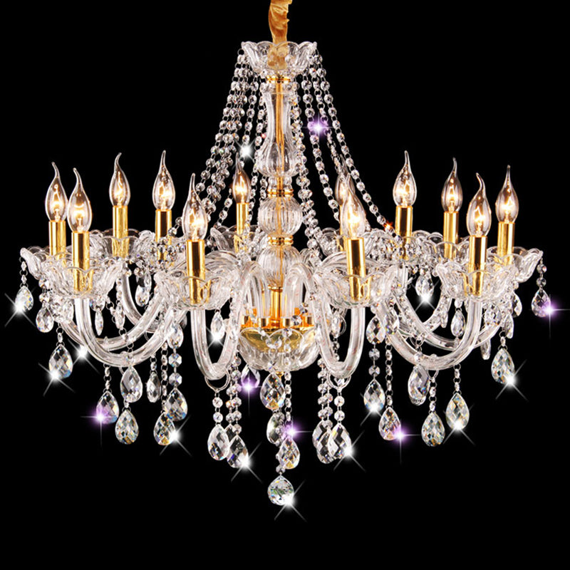 K9 Crystal Victorian Drop Lamp Candelabra Fissature del lampadario per camera da letto