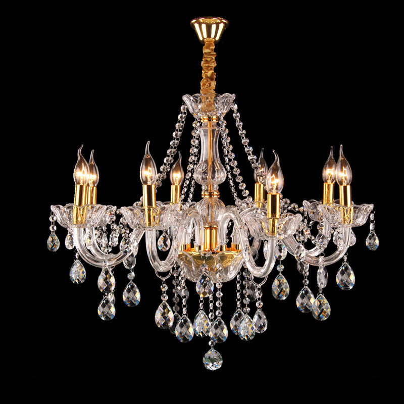 K9 Crystal Victorian Drop lampe Candelabra Candelier d'éclairage de lustre pour chambre à coucher