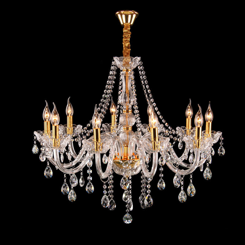 K9 Crystal Victorian Drop Lamp Candelabra Chandelier Lighting Fixtures for Bedroom