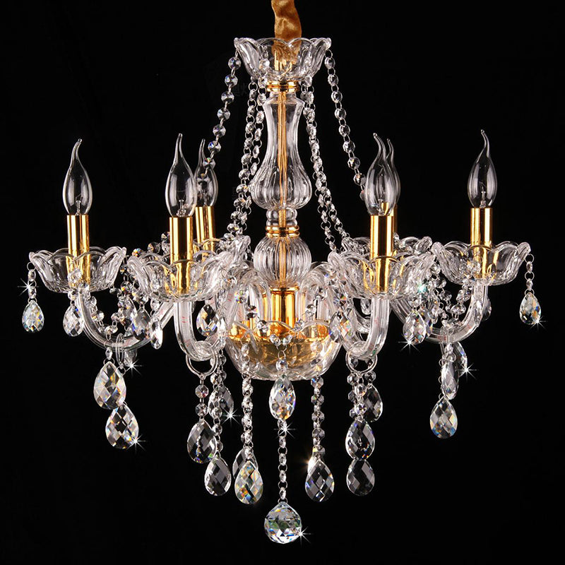 K9 Crystal Victorian Drop Lampe Candelabra Kronleuchter Beleuchtungskörper für Schlafzimmer