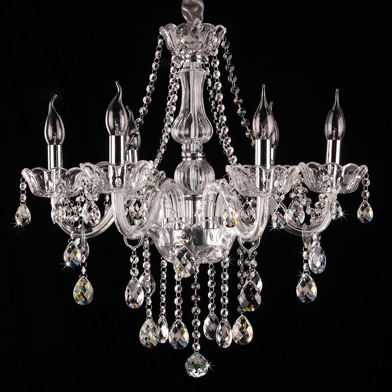 K9 Crystal Victorian Drop lampe Candelabra Candelier d'éclairage de lustre pour chambre à coucher