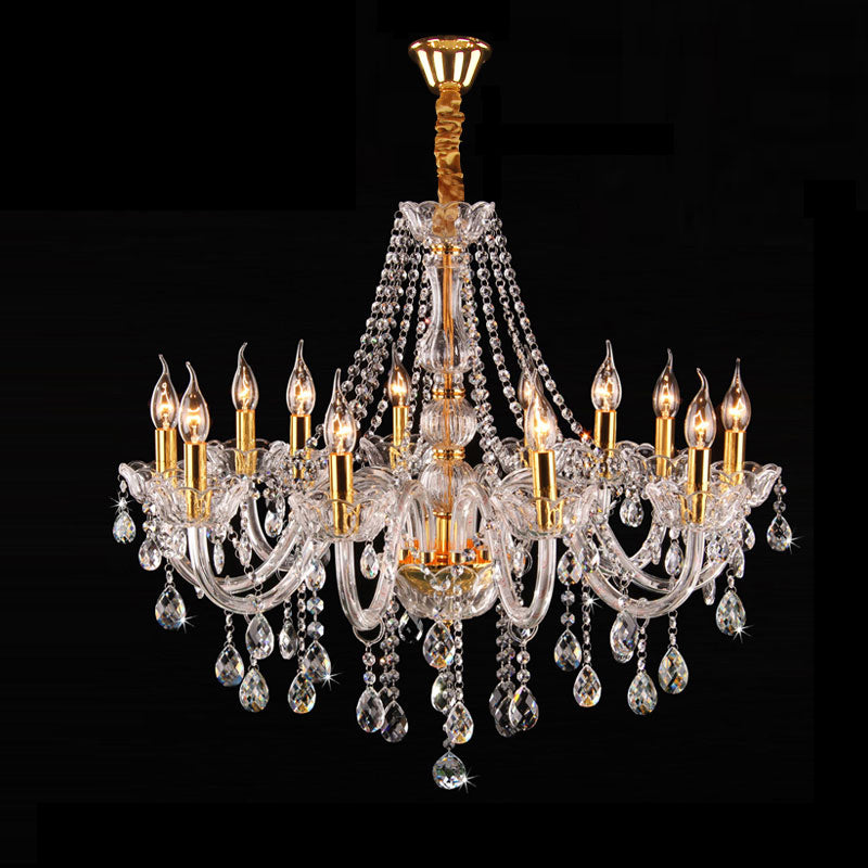 K9 Crystal Victorian Drop Lamp Candelabra Fissature del lampadario per camera da letto