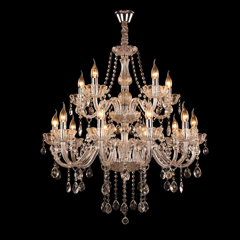 K9 Crystal Victorian Drop Lamp Candelabra Chandelier Lighting Fixtures for Bedroom