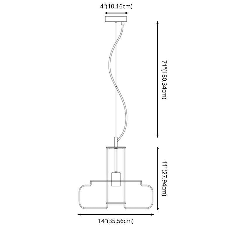 Techo de jaula blanca Linterna colgante de estilo loft metal 1 cabezal comedor de suspensión Luz