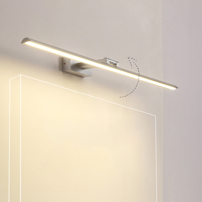 Modern Minimalist Style Linear Wall Mounted Vanity Lights Aluminum 1 Light Vanity Mirror Lights