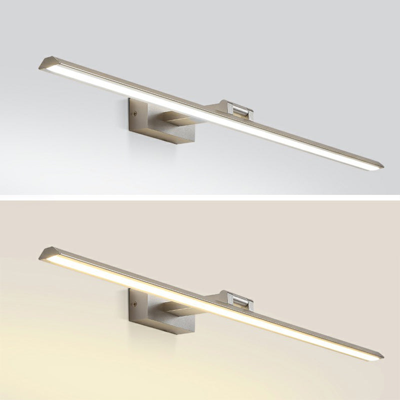 Modern Minimalist Style Linear Wall Mounted Vanity Lights Aluminum 1 Light Vanity Mirror Lights