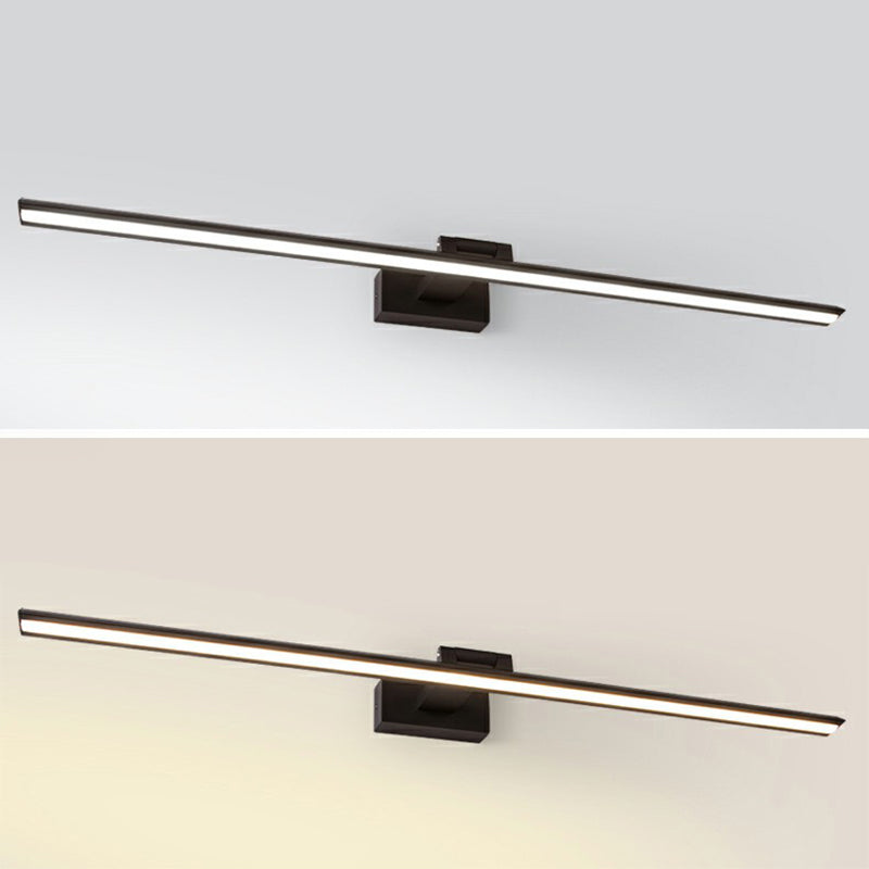 Modern Minimalist Style Linear Wall Mounted Vanity Lights Aluminum 1 Light Vanity Mirror Lights