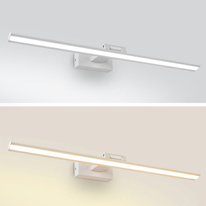 Modern Minimalist Style Linear Wall Mounted Vanity Lights Aluminum 1 Light Vanity Mirror Lights