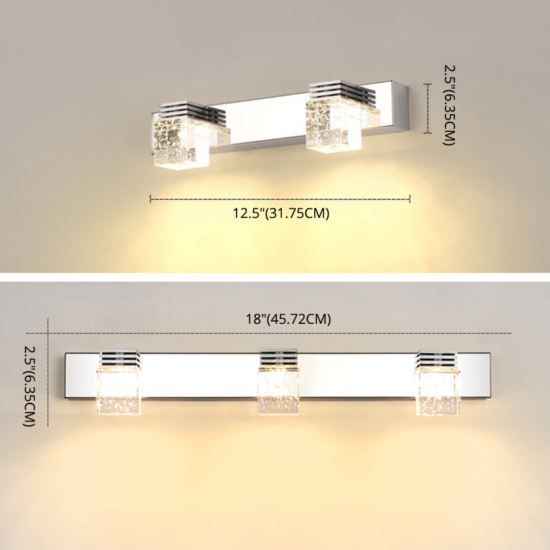 Luz de luz de pared de tocador de tocador cúbico moderno de estilo mínimo