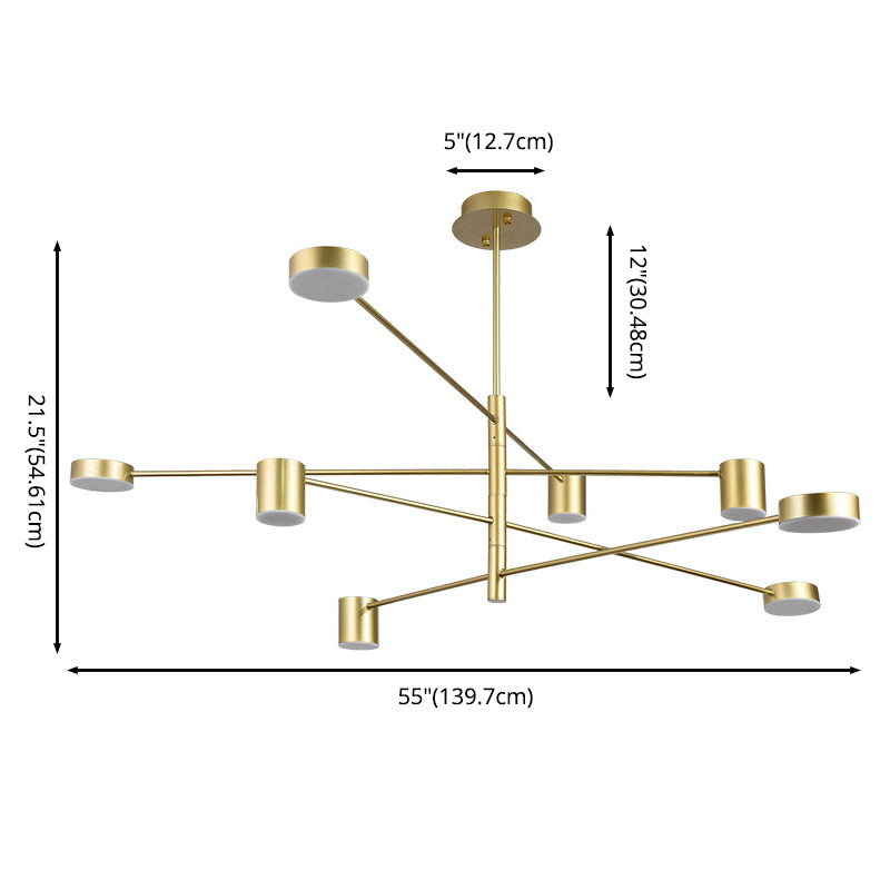 Éclairage de pendentif en étoile d'or Gold Symple LED Metal Metal Chandelier Pendant Light