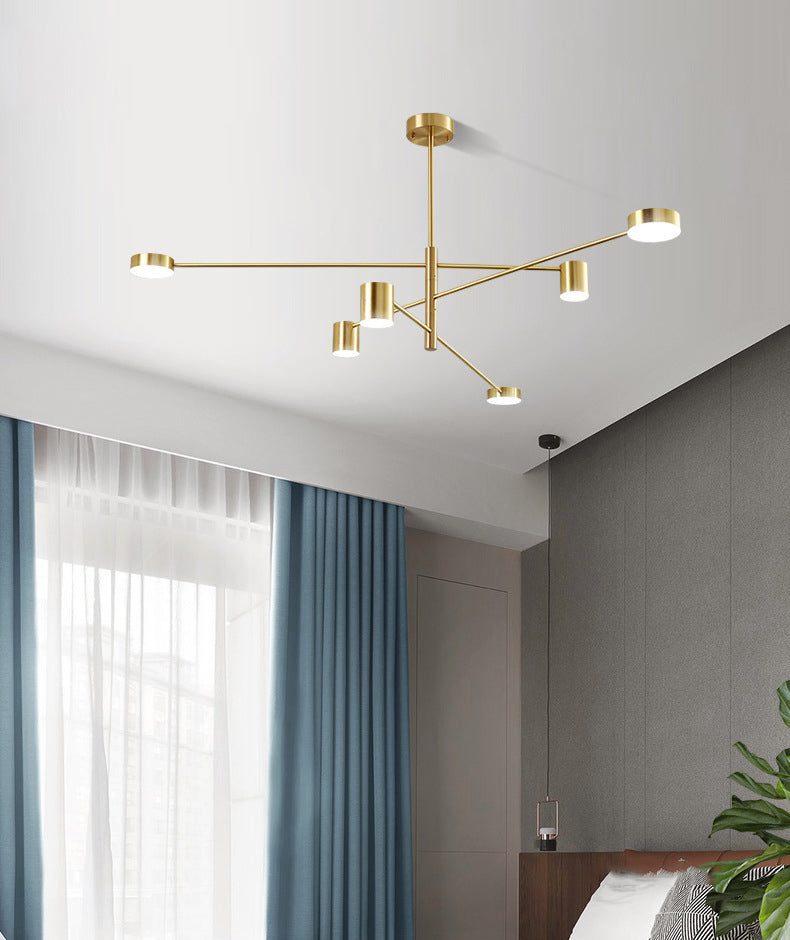 Éclairage de pendentif en étoile d'or Gold Symple LED Metal Metal Chandelier Pendant Light