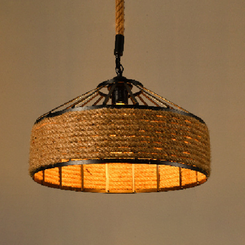 Industrial Rope Cord Commercial Pendant Lighting Metal Pendant Lighting Fixtures for Living Room