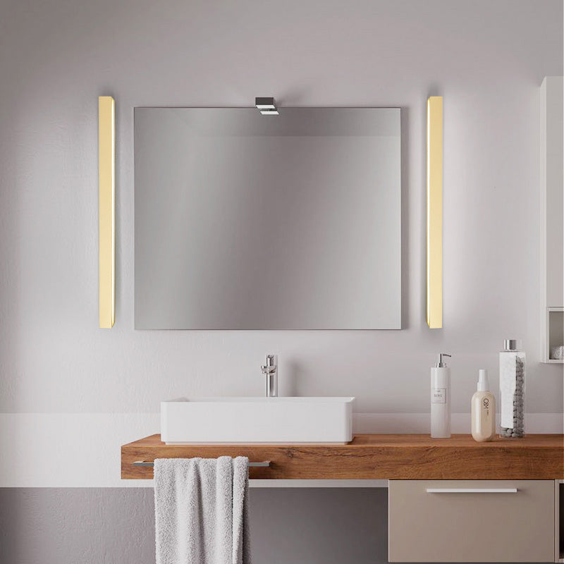 Modern Minimalist Style Rectangle Wall Mounted Vanity Lights Metal Vanity Sconce for Bathroom