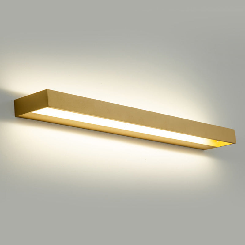 Modern Minimalist Style Rectangle Wall Mounted Vanity Lights Metal Vanity Sconce for Bathroom