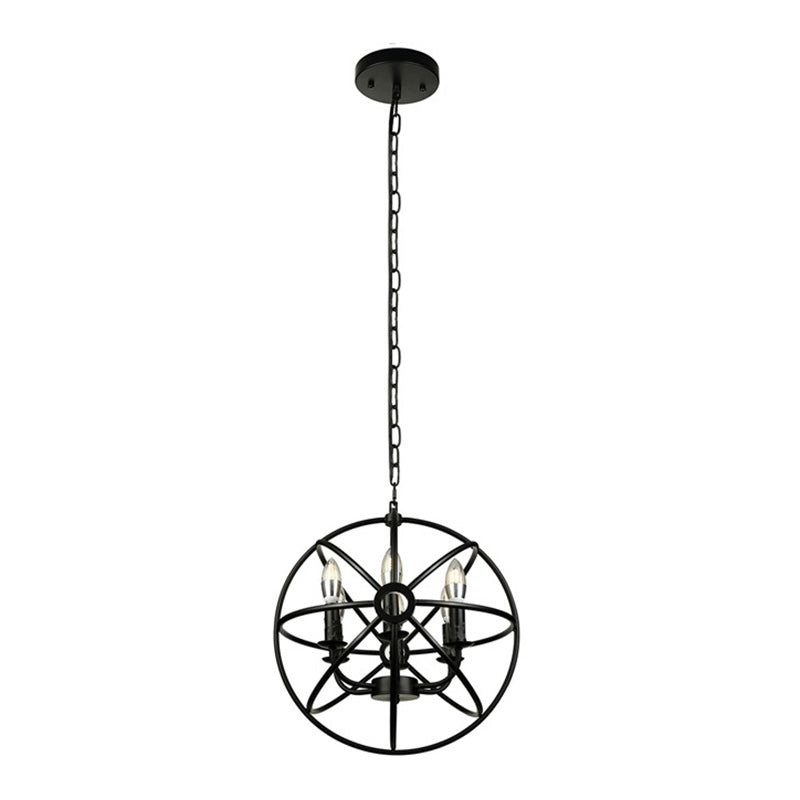 Black Antique Style Ceiling Hanging Light Fixture Metal Chandeliers Pendant Lights