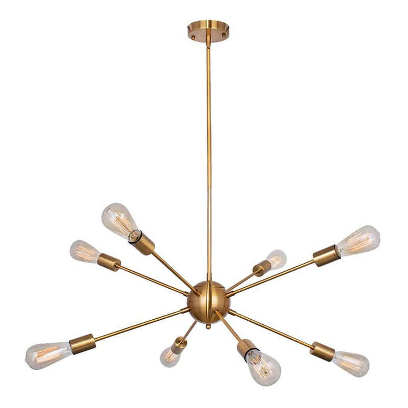 Metal Antique Style Pendant Lighting Fixtures Sputnik Sphere Hanging Lights for Living Room