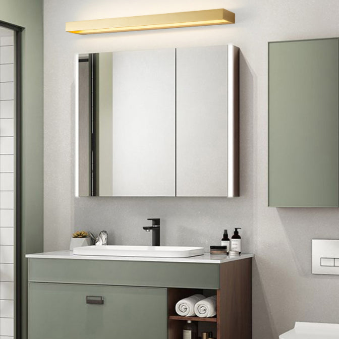 Modern Minimalist Style Rectangle Wall Mounted Vanity Lights Metal Vanity Sconce for Bathroom