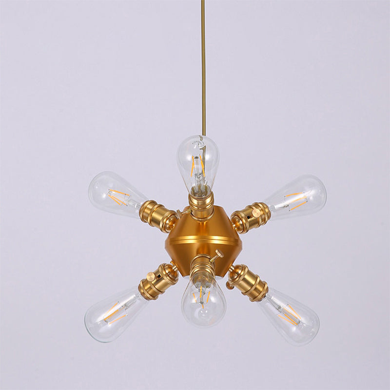 Sputnik Chandelier Light Fixture Industrial Metal Pendant Lighting for Restaurant