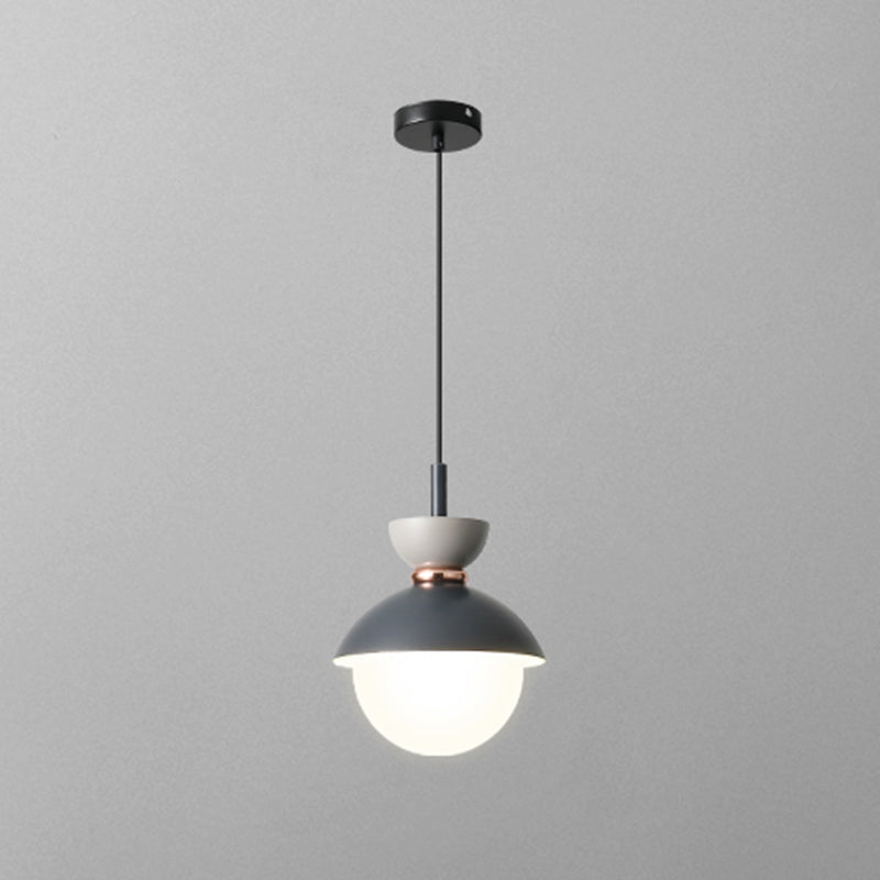 Style minimaliste moderne Global Down Lighting Pendant Metal Metal 1 Plafond suspendu éclairage pour chambre à coucher