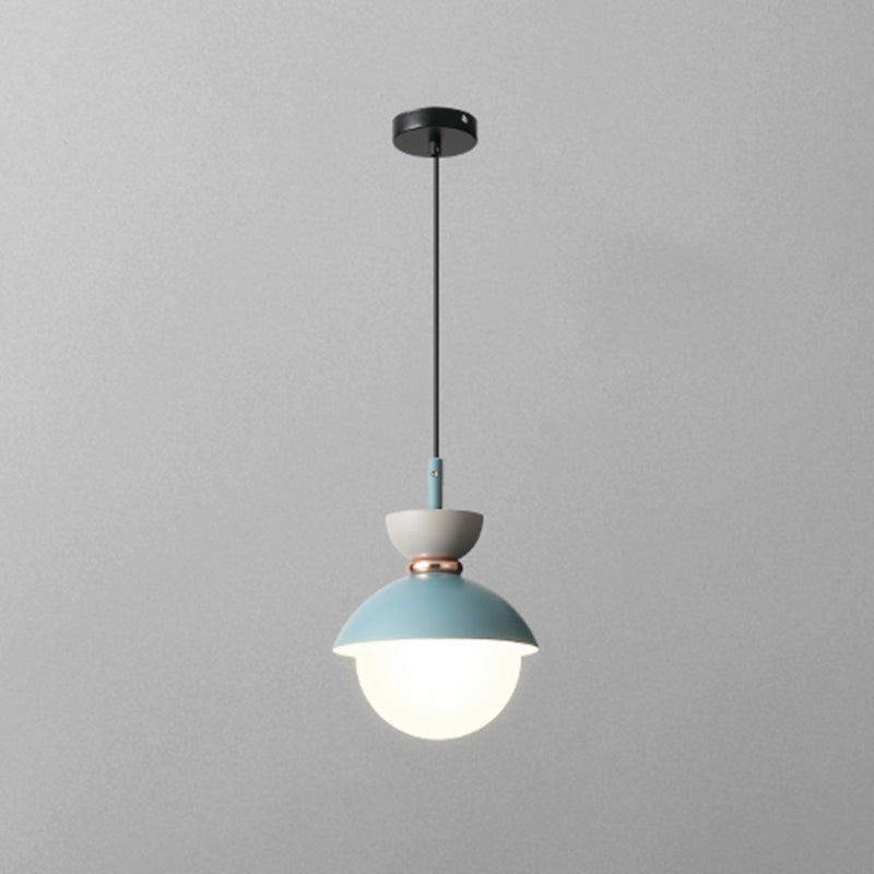 Style minimaliste moderne Global Down Lighting Pendant Metal Metal 1 Plafond suspendu éclairage pour chambre à coucher